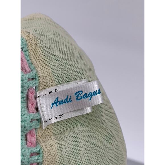 ANDI BAGUS Women's Mesh Crochet Knit Triangle 2-PC Bikini SZ OS - Picture 10 of 12